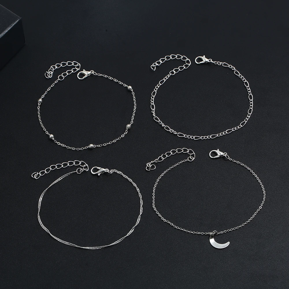 Boho ножной браслет с Луной бисер лодыжки браслет Cheville браслет на ногу Сандалеты с перепонкой на лодыжке в Tobillera бижутерия для ног Enkelbandje Bransoletka на Noge