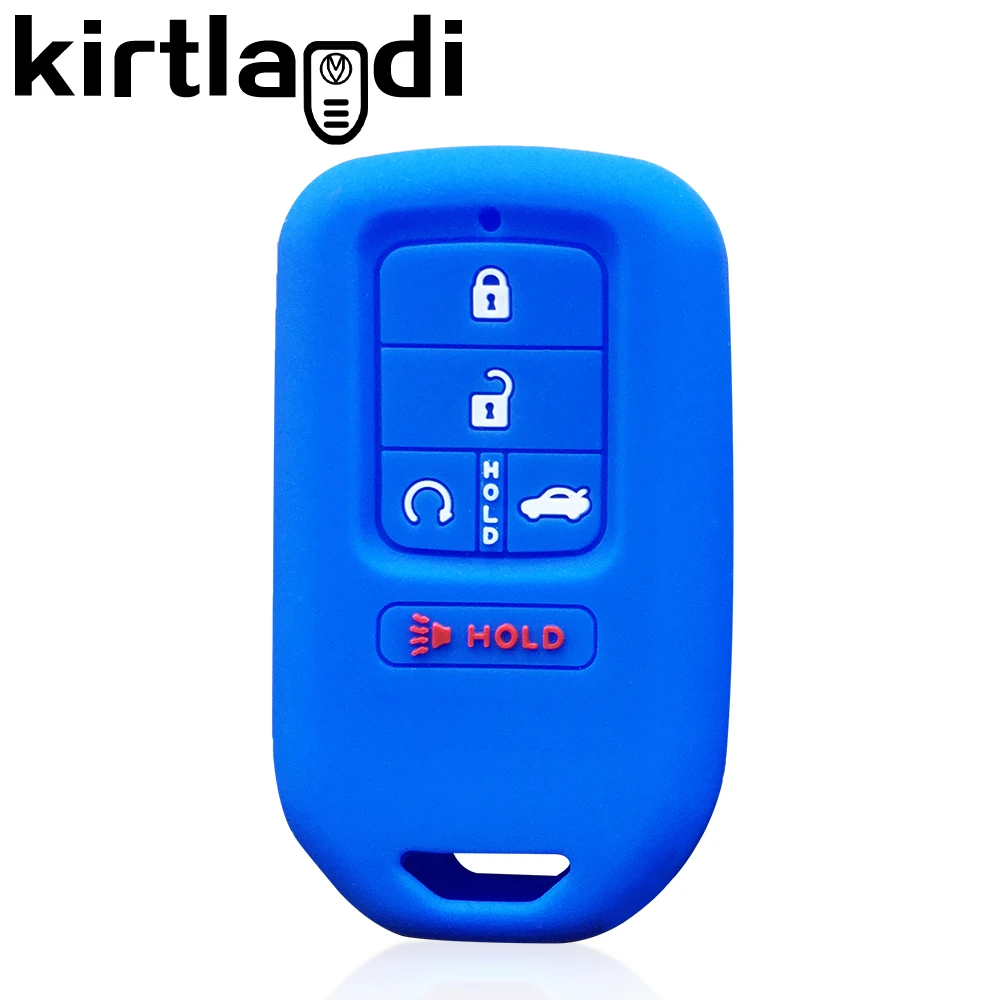 Premium 5-Button Silicone Car Key Fob Cover with Keychain Holder and Shell Protector