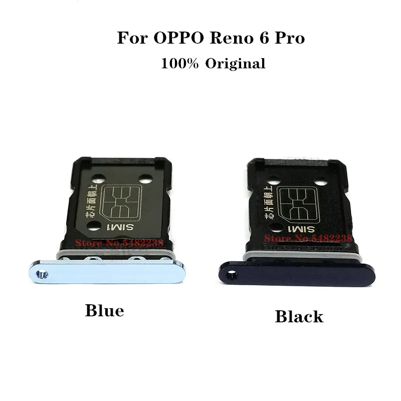 100% Original Sim Card Tray For OPPO Reno 6 Pro Micro SD/SIM Adapter Socket Slot Holder Reno6pro SIM card Reader | Мобильные