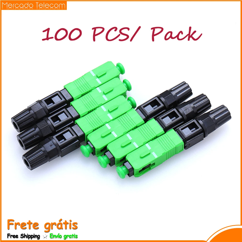 50pcs 100pcs SC APC Fast Connector Embedded Connector FTTH Tool Cold Fiber Fast Connector SC Fiber Optic Connector lc fast connector Fiber Optic Equipment