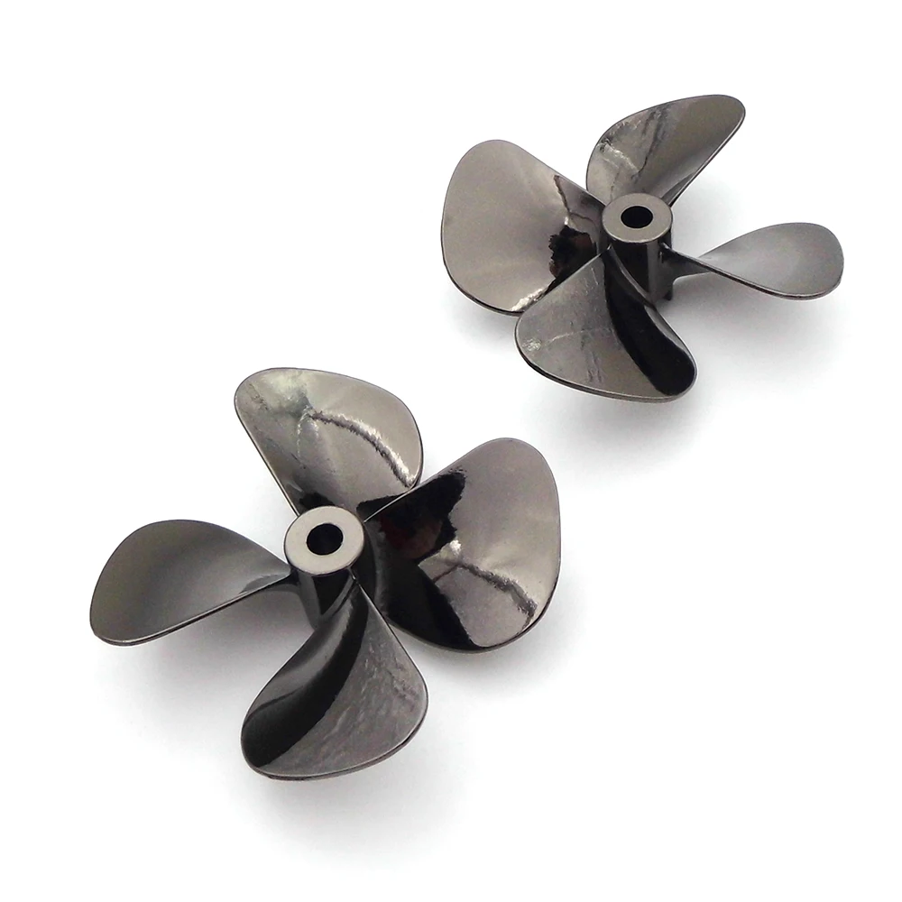 1PC RC Boat Metal Propeller 4-Blades 4mm Shaft Right Left Hand 55mm Prop  for RC Boat Fishing Bait Tug Marine Cruise ROV