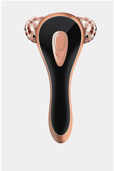 rose gold Красота 3D роликовый массаж V лифтинг лица массажный инструмент красота затянуть кожу тела формирование Релаксация тонкий аппарат для лифтинга - Цвет: rose gold