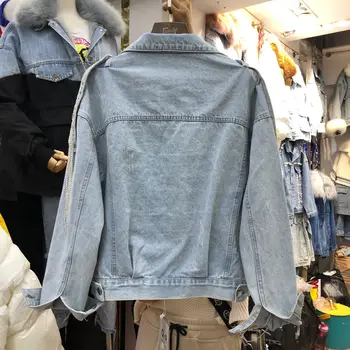 

European Style Loose Jean Jacket Women 2020 Spring New Heavy Industry Rhinestone Tassel Short Denim Jacket Chaqueta Denim Coat