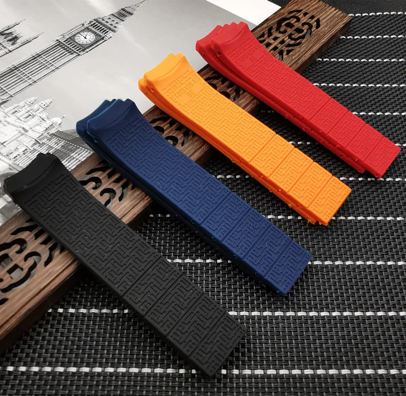 Высокое качество 21 мм из силикона резиновые мужские часы ремешок для Tissot T048 T048.417 ремешок T-Racing T-спортивный ремешок для часов