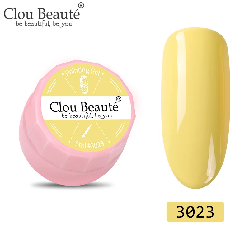 3023 Clou Beaute краска для ногтей маникюр 72 цвета УФ светодиодный замачиваемый УФ-гель для ногтей Топ гель лак для ногтей Гибридный DIY гель для краски - Цвет: 3023