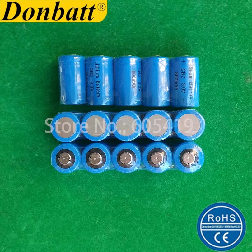 High Energy Density 800mAh / 3.0V CR2 Li-Mn Battery, CR15270 Battery For Camera