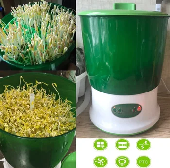 

220V Home Use Intelligence Bean Sprouts Machine Large Capacity Thermostat Green Seeds Growing Automatic Bean Sprout Machine