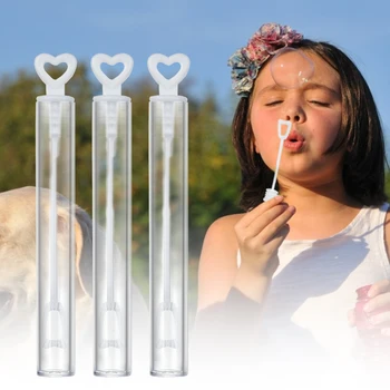 

50/100PCS Wedding Soap Bubble Bottles Love Heart Design Soap Water Bubble Soap Empty Bottle Tube Birthday Wedding Decoration