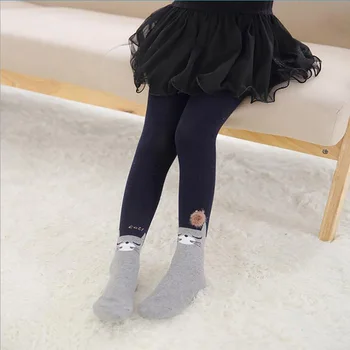 

2020 Girls Little Cat Cotton Tights Thick Winter Warm kawaii Cute Cartoon Designs Children Girls Pantyhose Stockings