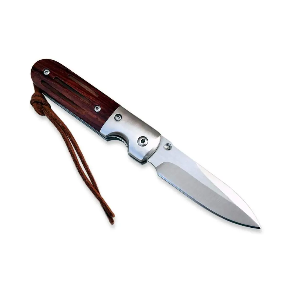 Складной нож | карманный нож | нож для выживания | охотничья деревянная ручка для ножа 440C сталь 58HRC для Пешие прогулки на открытом воздухе нож