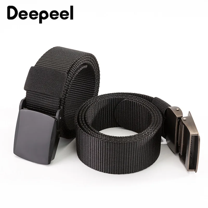 Deepeel, 1 шт., 3,8 см* 110 \ 120 \ 130 \ 140 см, холст, автоматическая пряжка, ремень, нейлоновая тесьма, пояс для молодых студентов, повседневный мужской пояс YB261