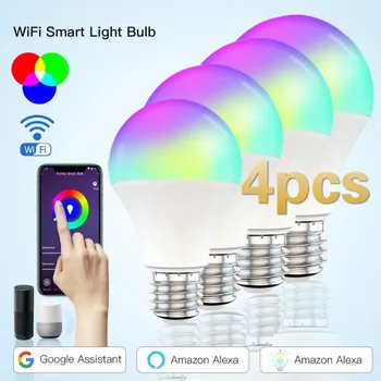 

15W WiFi Smart Light Bulb B22 E27 LED RGB Lamp Alexa Google Home 85-265V RGB+White Dimmable Timer Function Magic Bulb Dropship