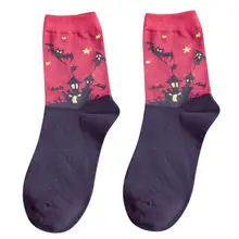 10 пар, новые носки для малышей на Хэллоуин Для женщин носки с рисунками героев мультфильма Мода хлопковые носки удобный стиль средней длины Носки Socquette для девочек, Meias, носочки# ZB