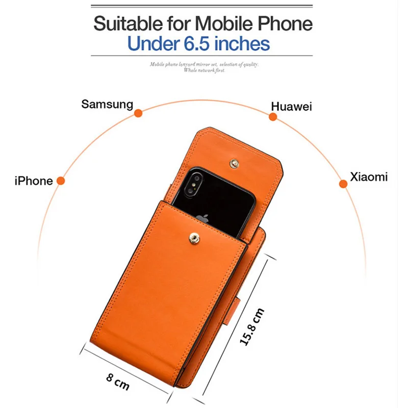 Модная женская мини-сумка-мессенджер для телефона iPhone 6, 7, 8, 11, чехол-кошелек с отделением для карт, женская и мужская маленькая сумка из искусственной кожи для samsung