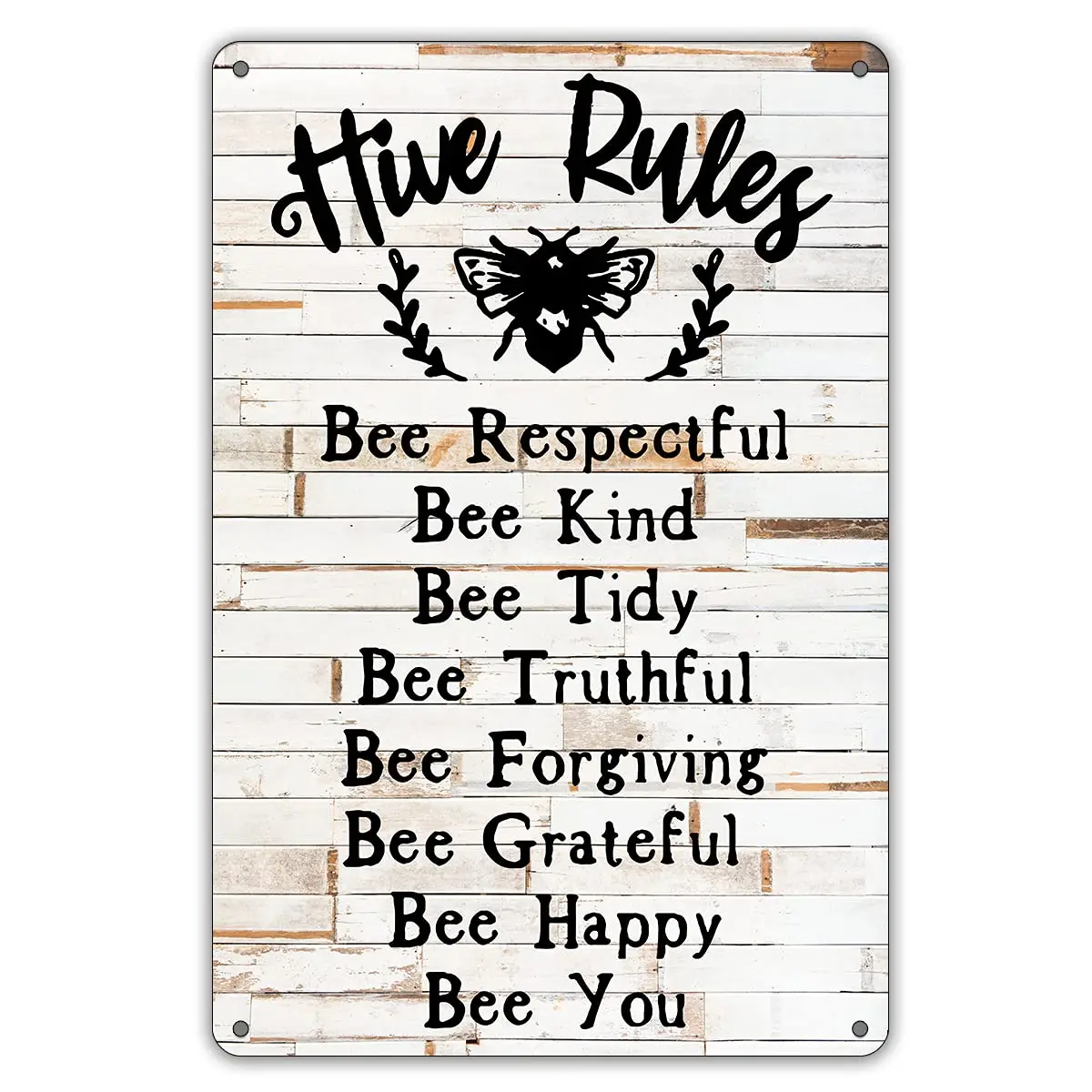 Металлический жестяной знак Hive Rules Настенный декор деревенский фермерский для