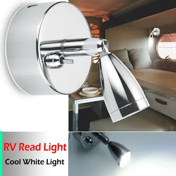 

1 Set 12V-24V LED Spot Reading Light Wall Lamp Toggle RV Caravan Motorhome Boat For RV Caravan Truck Boat Kitchen Bedside