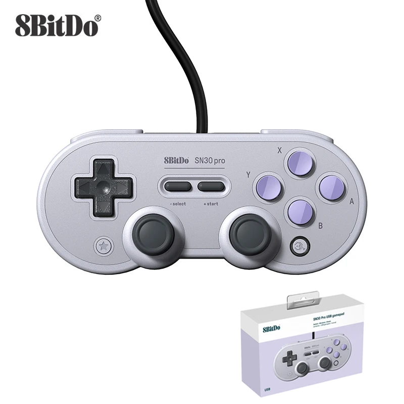 Controle para Switch e Raspberry Pro com Fio Gamepad pi sn Edição 1 ou 2 Pçs 8bitdo Sn30 Usb ns - Image 6