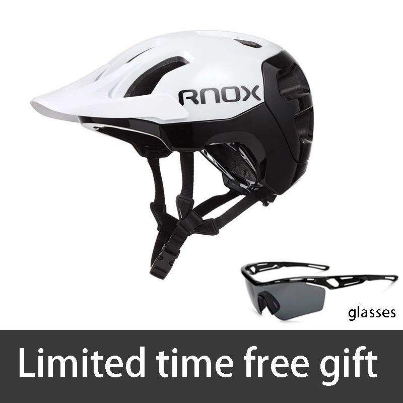 white-black Rnox велосипедный шлем TT дорожный шлем MTB Сверхлегкий велосипед Время пробная езда Спорт Триатлон RC велосипедный шлем для взрослых Запчасти для - Цвет: white-black