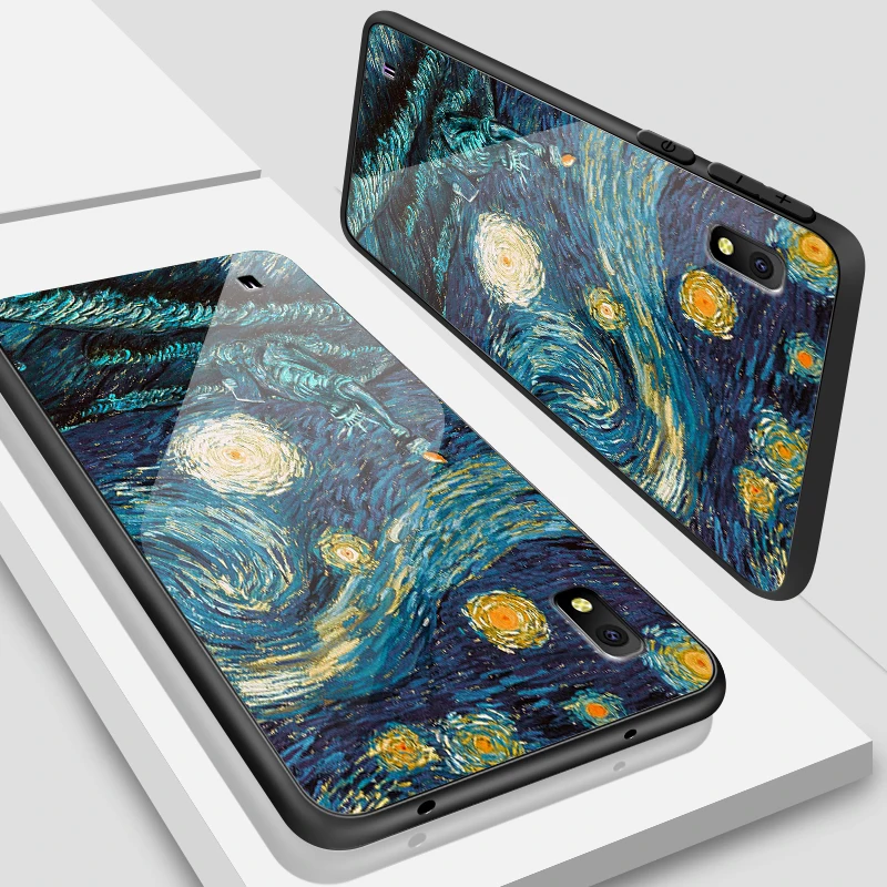 Для samsung Galaxy A10 A20 A30 A40 A50 A6S A70 A8S A80 A90 закаленное Стекло крышка M10 M20 M30 J4Plus Note9 противоударный чехол для телефона - Цвет: W336