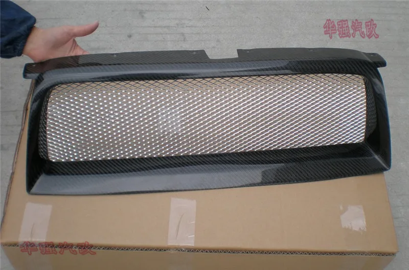 Для SUBARU Forester 2007 2008 2009 Передняя решетка для автомобиля из углеродного волокна, решетка для гоночных Грилей