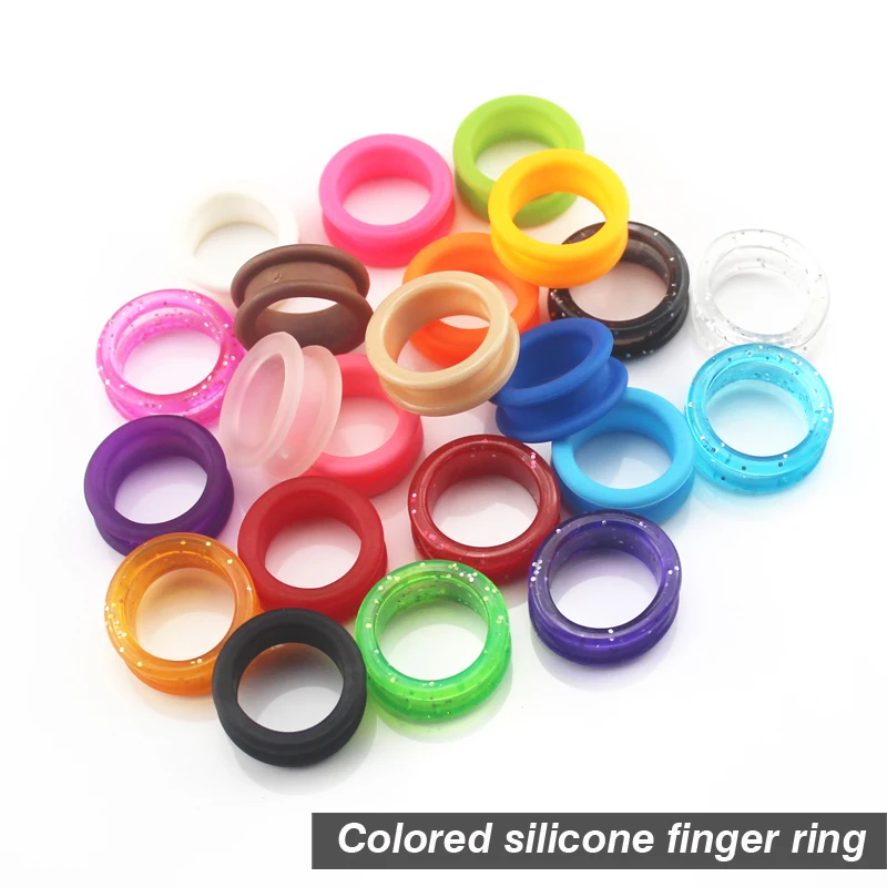 

Colored silicone finger ring