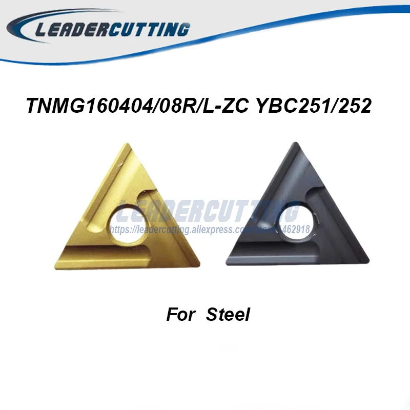 TNMG160404 TNMG160408R/L ZC YBC251 YBC252 * 10 шт. Токарные вставки режущее лезвие для держателя