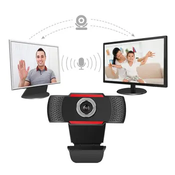 

720P Computer Camera With Built-in Sound-absorbing MIC With Microphone Rotatable Camera Webcam
