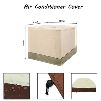 

91x91x100cm Air Conditioner Protective Cover for Outside Units-Durable AC Cover Waterproof Anti-Dust Anti-Snow Cleaning Cover