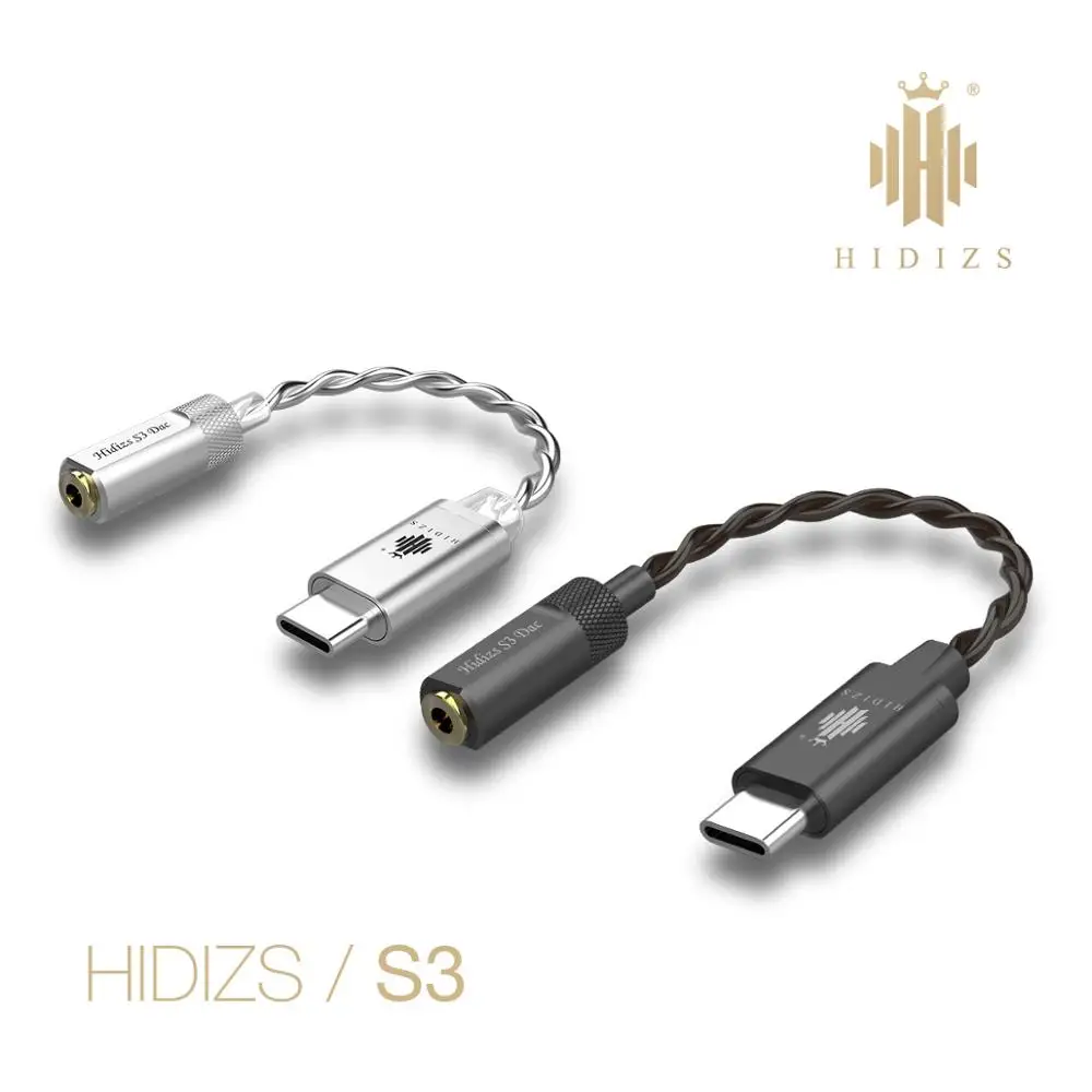 HIDIZS S3 Hi Res Headphone Amplifier USB DAC Android Audio Cable Type C to 3 5mm HiFi Lossless Jack Adapter PCM 24Bit 192kHz