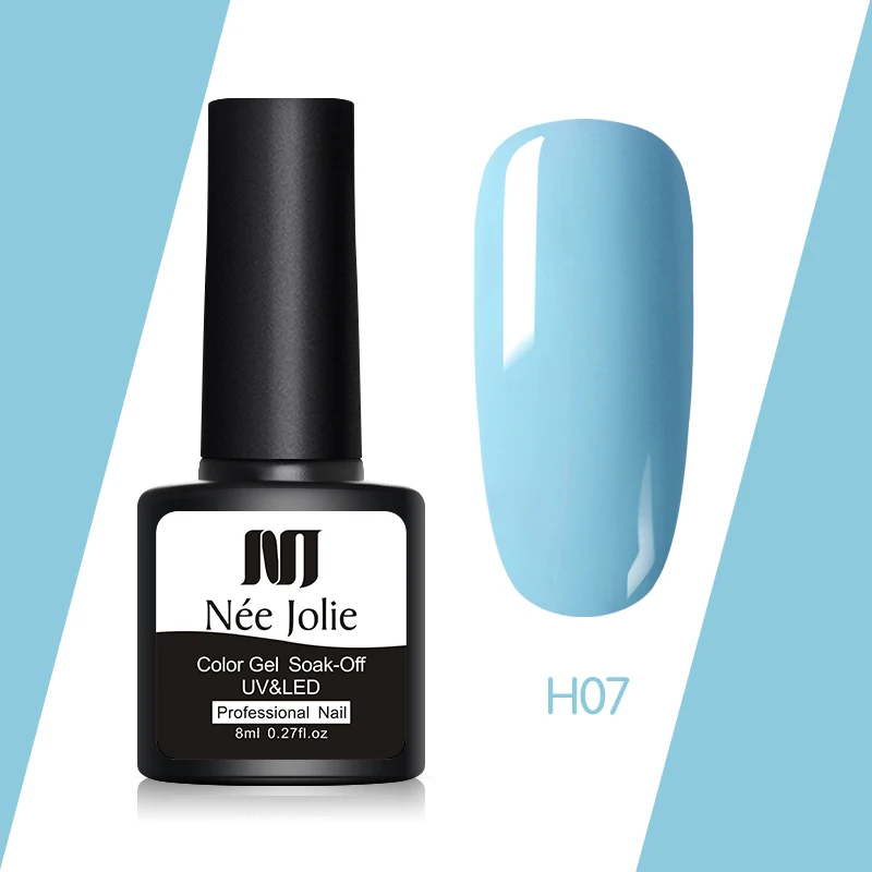 NEE JOLIE 8 мл Гель-лак Длительное замачивание уф Гель-лак для ногтей One-shot Nail Art beauty декоративный гель лак 48 цветов - Цвет: H07
