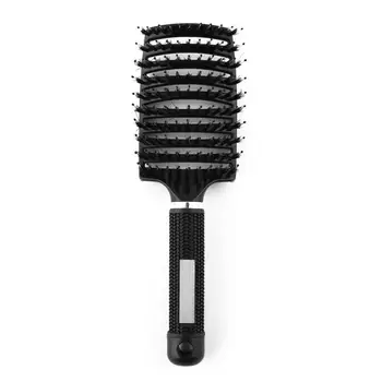 

Women Hair Scalp Massage Comb Bristle & Nylon Hairbrush Wet Curly Detangle Black Brush for Salon Hairdressing Styling Tools
