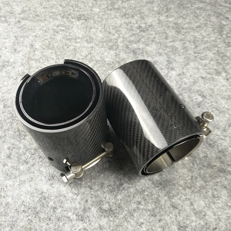 Глянцевый черный M производительный Глушитель Трубы из углеродного волокна глушитель выхлопные наконечники 304 из нержавеющей стали глушитель выхлопной трубы