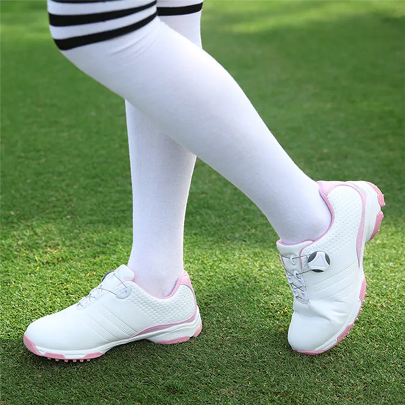 PGM/Новинка года; женская обувь для гольфа; дышащие кроссовки с вращающейся пряжкой; женская обувь для гольфа на шнуровке из водонепроницаемого микроволокна с нескользящей подошвой