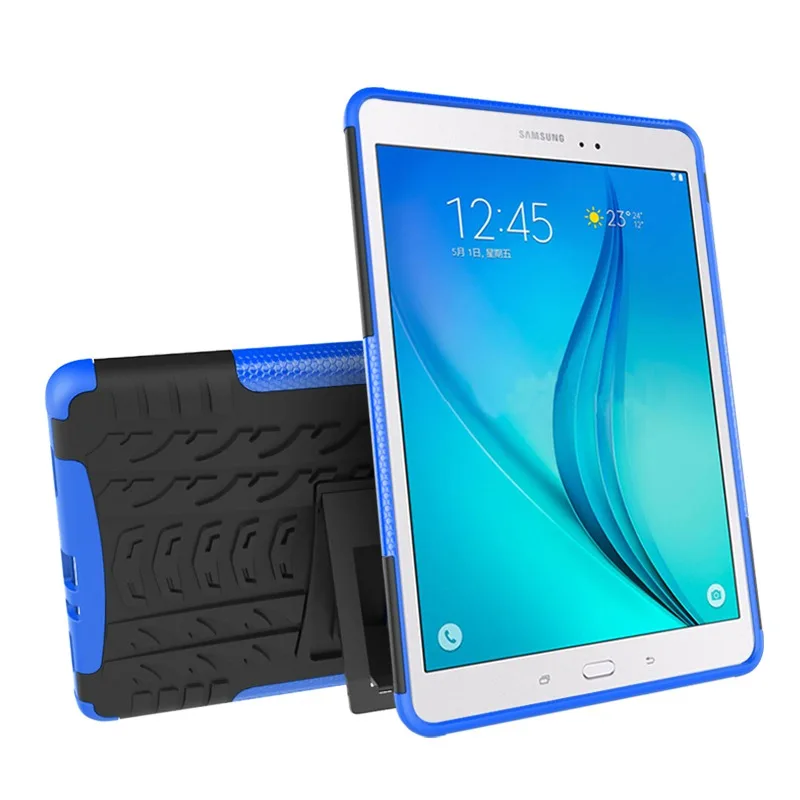 For Samsung Galaxy Tab A 9.7 T550 case for SM-T550 T555 Tablet 9.7 inch armor Silicone TPU+PC Shockproof Stand Cover +pen+Film