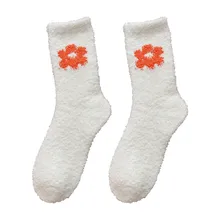 Jaycosin/носки для девочек; мягкие забавные носки; теплые носки для сна с цветочным принтом; Calcetines Mujer; забавные носки для женщин; ; теплые носки для зимы