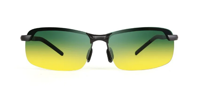 Новые мужские поляризованные очки с желтыми стеклами для вождения автомобиля, очки ночного видения, анти-светильник, мкА hd очки для зрения, солнцезащитные очки - Название цвета: D-Day and night lens