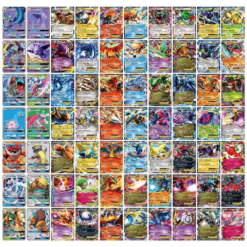 300 шт. Мега 20 60 100 GX Shining Card Battle Carte Trading Pokemon Cards Vmax Tag Team Kaarten Game Pokemons Kids