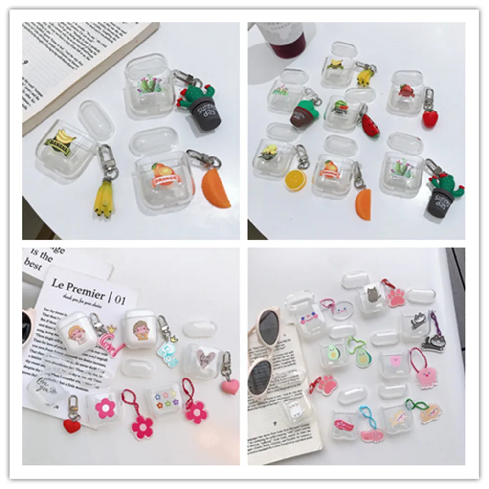 

fruit Earphone Case For Apple airpods Wireless Case Cartoon Bluetooth Earphone Case For Airpods Charging protective Case