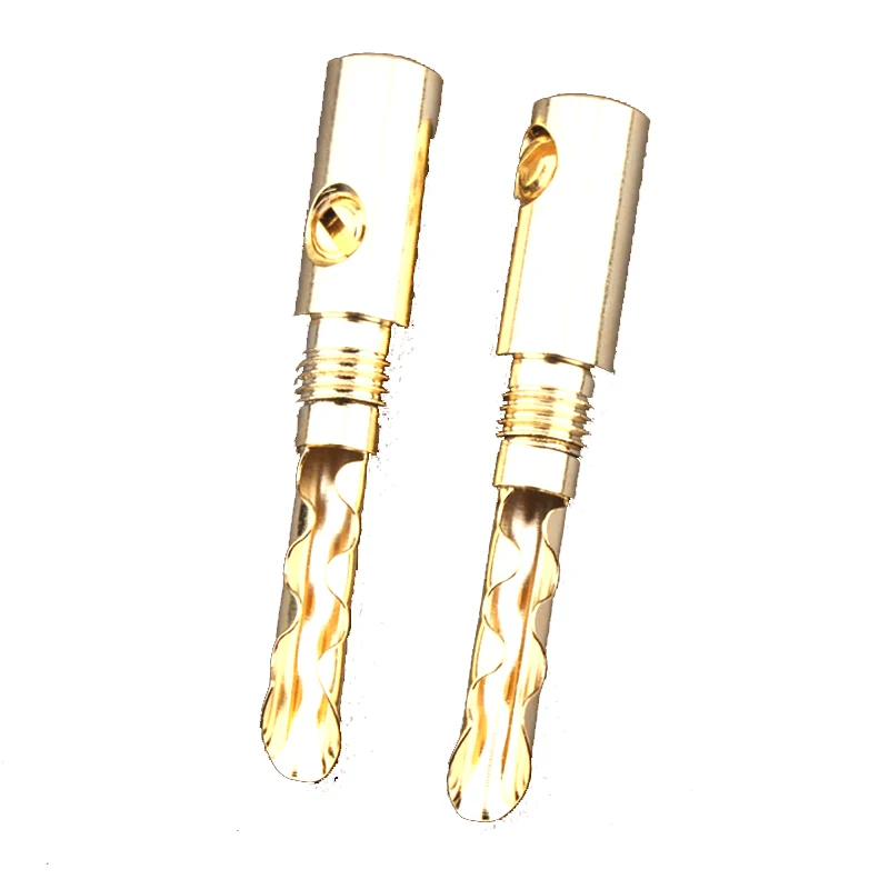 8 Stück Bananenstecker vergoldet BFA 5 mm Stecker Lautsprecherkabel Stecker Adapter – Detail 3