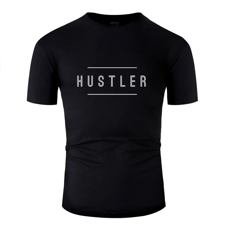 На заказ hustler типография дизайн футболка мужская формальная Унисекс Мужская Футболка против морщин размера плюс 3xl 4xl 5xl