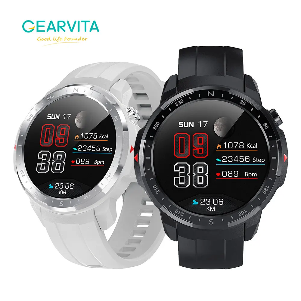 GEARVITA L20 Smartwatch BT Call IP68 Heart Rate Sleep Monitor Sport Smart Watch Men Women 450MAH Long Standby L15 L16 L19