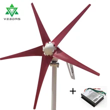 Vesdas Mini Wind Turbine Generator 400W Small Windmill Wind 3/5/6 blades Controller Charge Generator for Marine Light Land 800w 12 v 24 volt 5 nylon fiber blades horizontal wind turbines generator power windmill energy charger kit home black