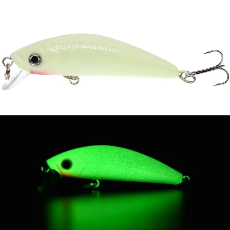 Señuelos luminosos de Pesca 3D, cebo de lubina de 7cm y 8g con anzuelos triples, Crankbaits duros artificiales, aparejos de Pesca de carpa, 1 Uds.|Señuelos de pesca| - AliExpress
