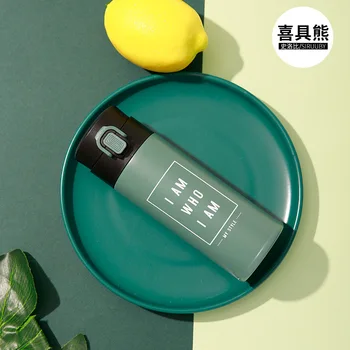

Simple English Alphabet Bullet Cover Stainless Steel Thermoses Leakproof Seal Vacuum Flasks Sport Outdoor Portable Straight Cups