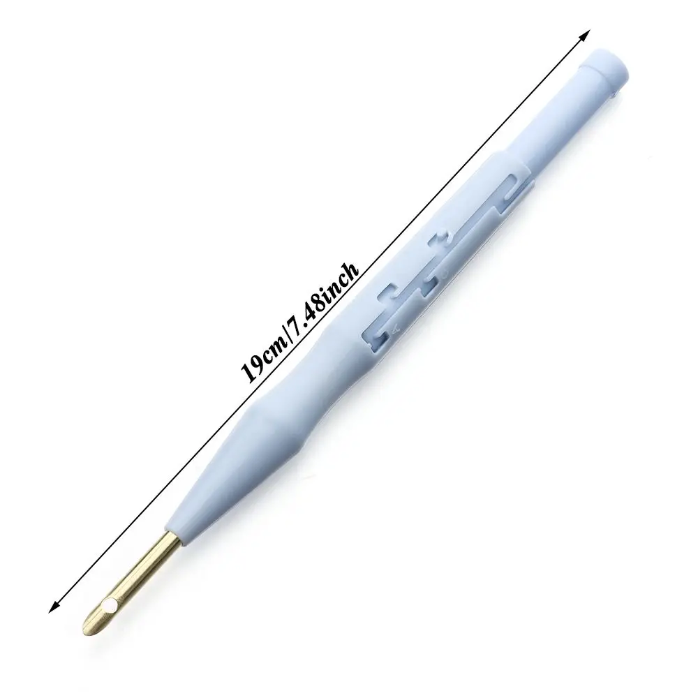 Adjustable Plastic Embroidery Needle Pen Knitting Felting Rug Hooking Threader Needles Weaving Tool Handmade Sewing Accessories
