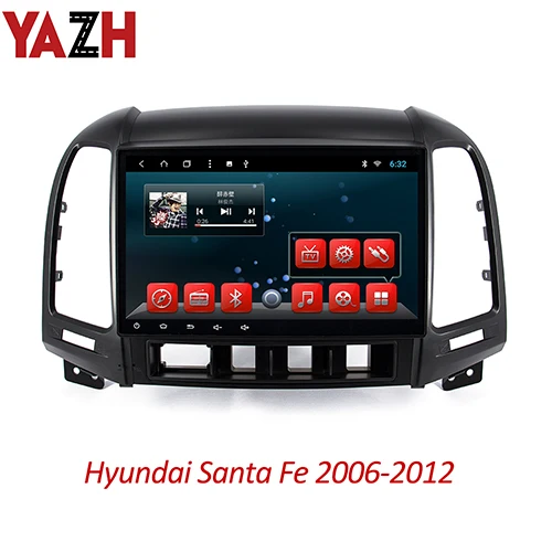 9.0 RAM 2GB ROM 32GB YAZH 1 Din Android 9,0 Автомобильный мультимедийный блок для hyundai Santa Fe 2006 2007 2008 2009 2010 2011 2012 с 9," ips HD дисплеем - Цвет: 9.0 RAM 2GB ROM 32GB