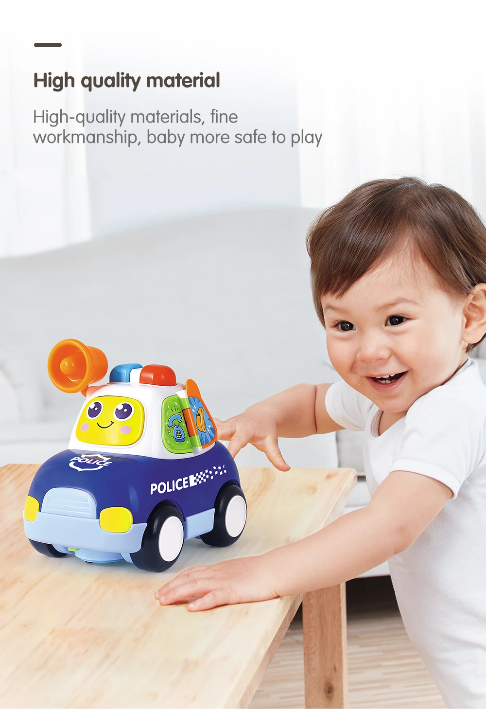 HOLA TOYS 6108 игрушечный автомобиль Детский мультяшный игрушечный автомобиль с музыкой и светильник для детей Подарки
