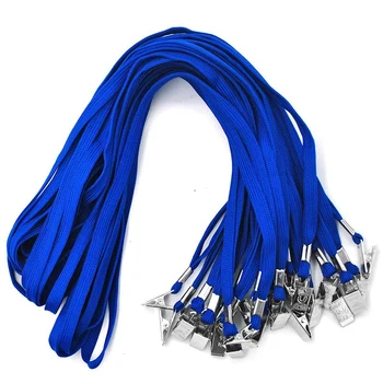 

Lanyards 50 PCS Badge Lanyards with Clip Office Neck Flat Bulk Lanyard with Badge Bulldog Clip