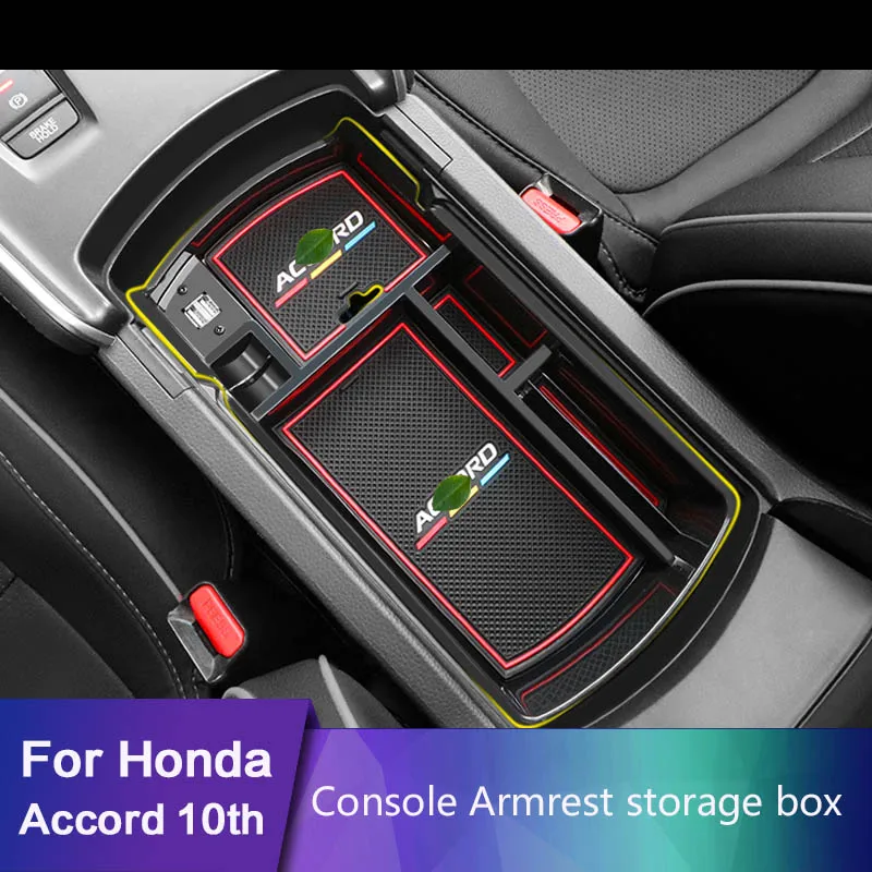 Для Honda Accord 10th украшение интерьера автомобиля консоли подлокотник ящик контейнер для хранения автомобильный Стайлинг 1 шт./компл