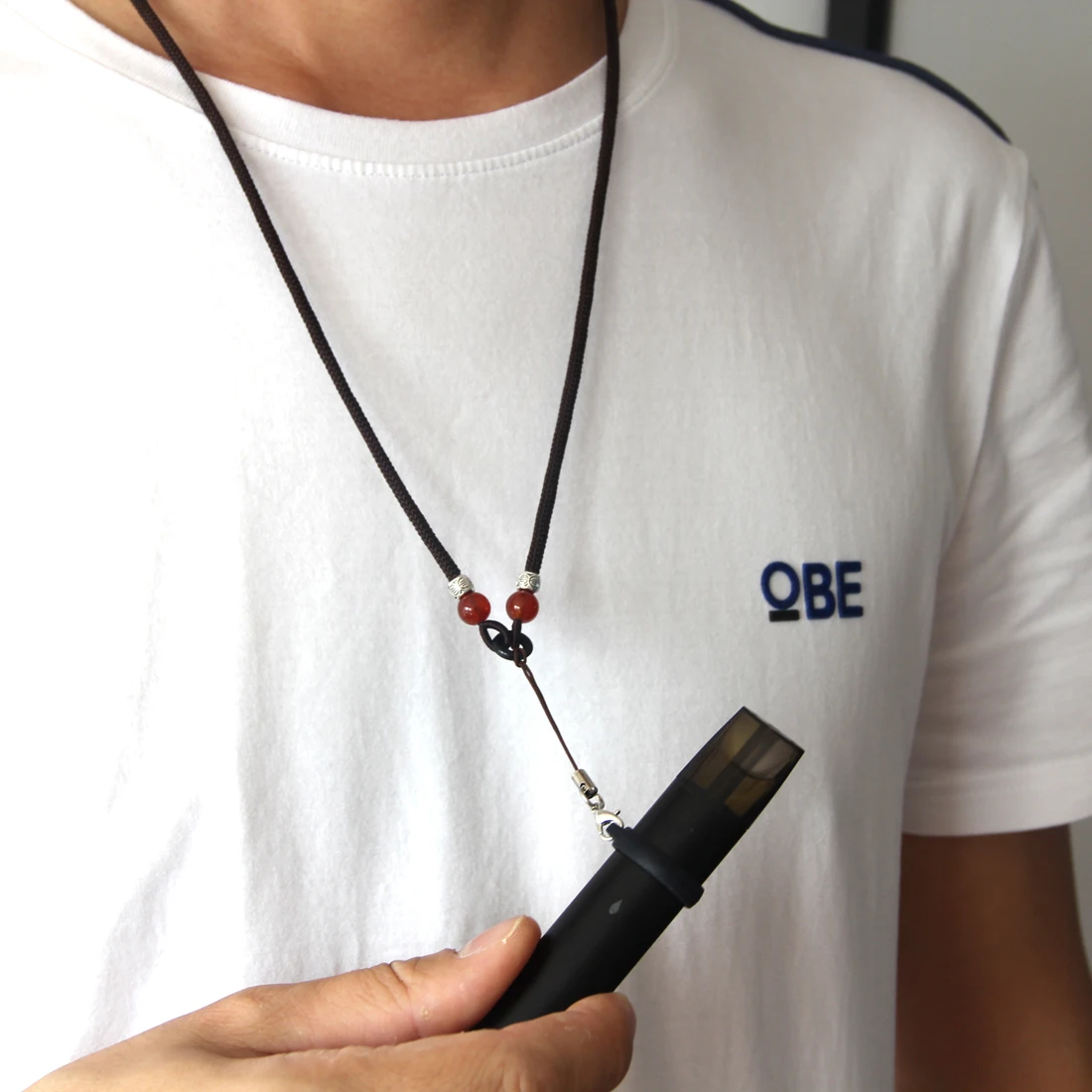 

Universal Silicone Connector Agate Necklace Lanyard For Vape Pod Vapor Pen Nord Relx Uwell Iqos Zero Yooz e-Cigarette Kit